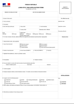 Visa Application Form