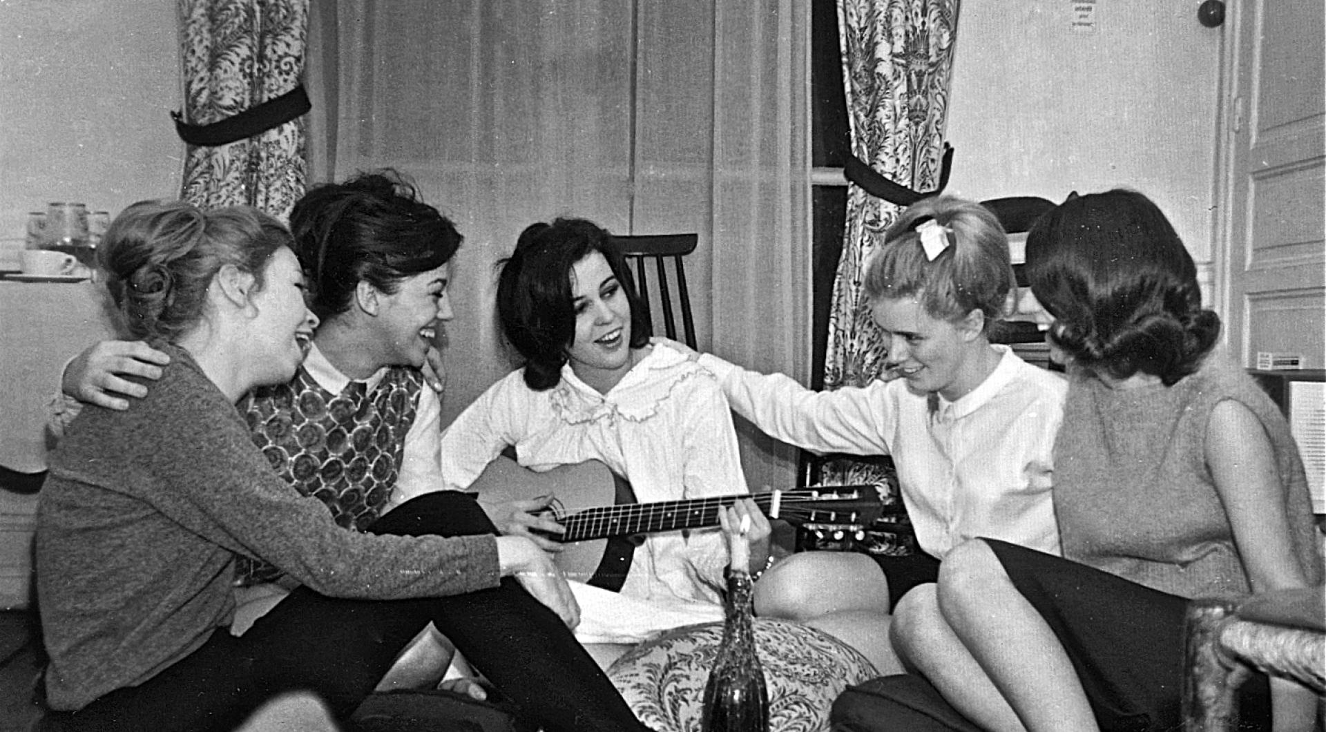 Students relaxing together, 1964 Students relaxing together, 1964