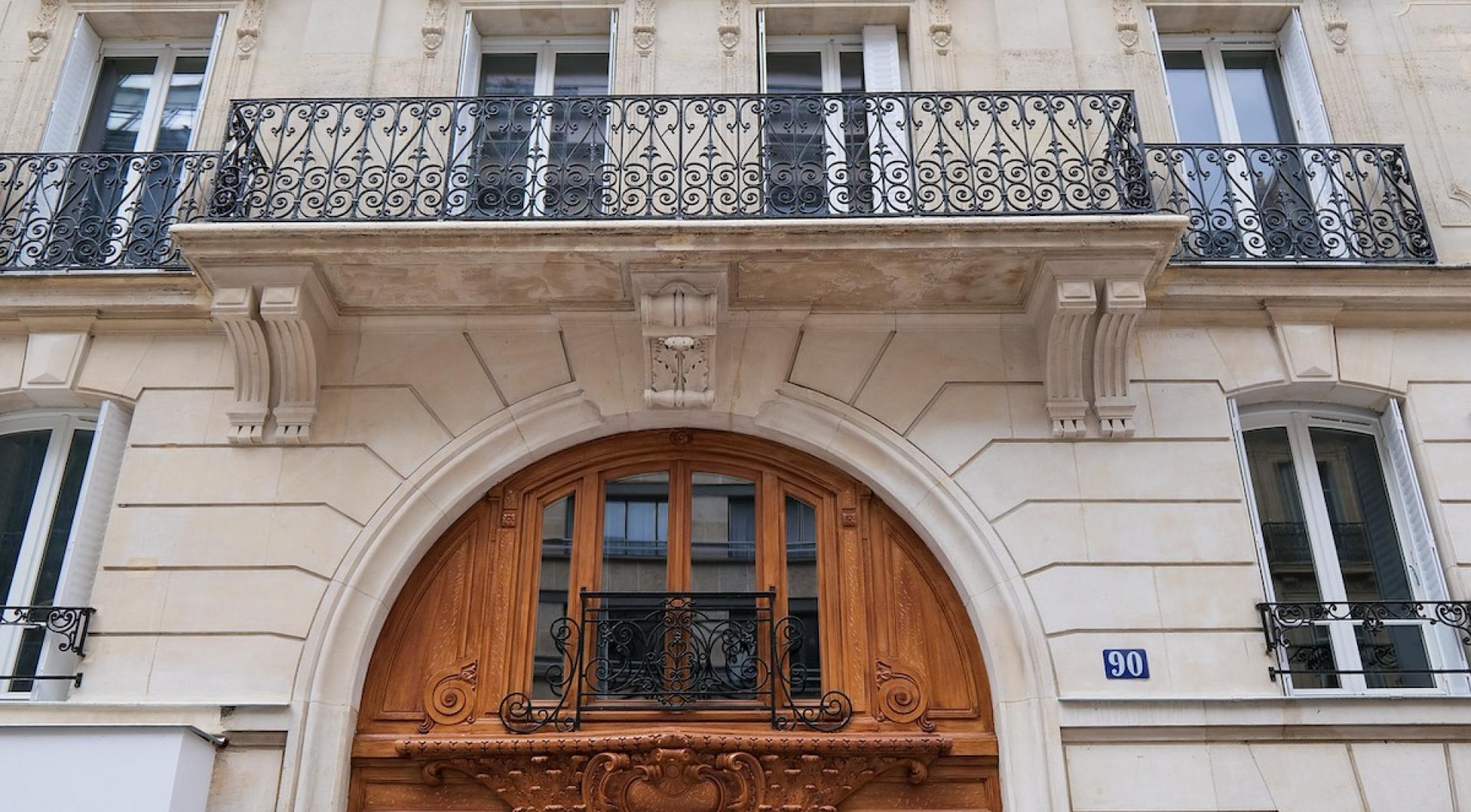 Facade of apartment building