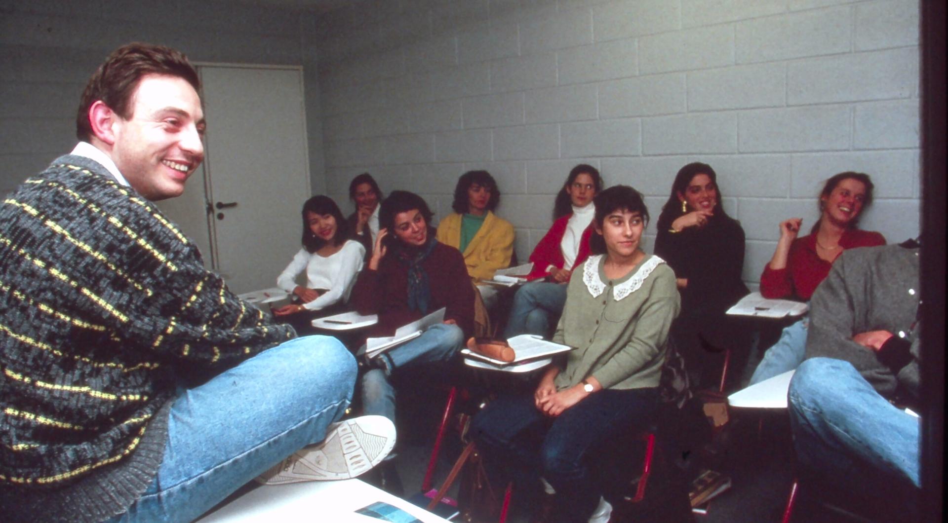 Professor Marc Montheard and students, 1992