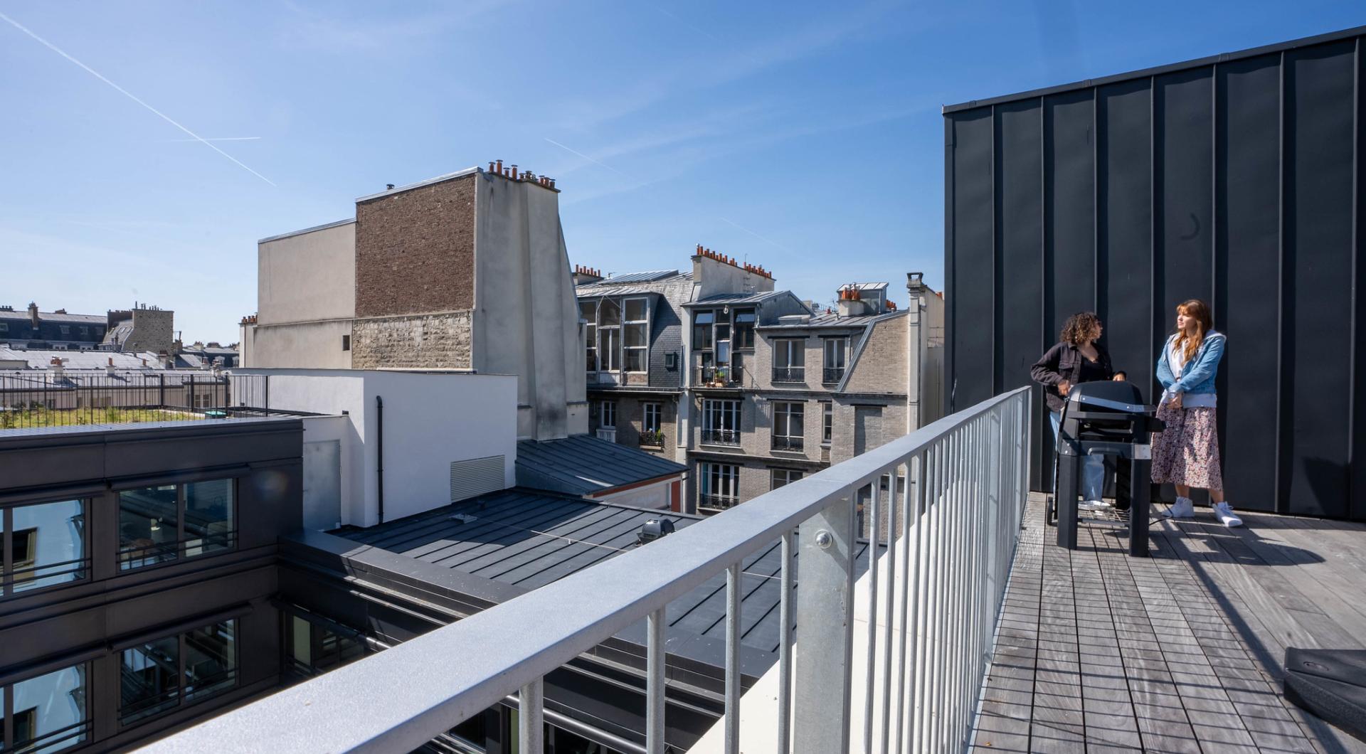 AUP Students take in the view from their roof terrace