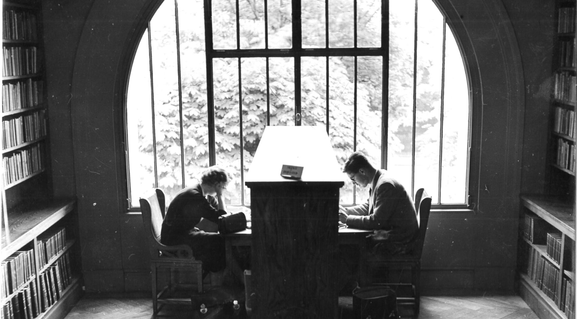 Students study in the library, 1965.