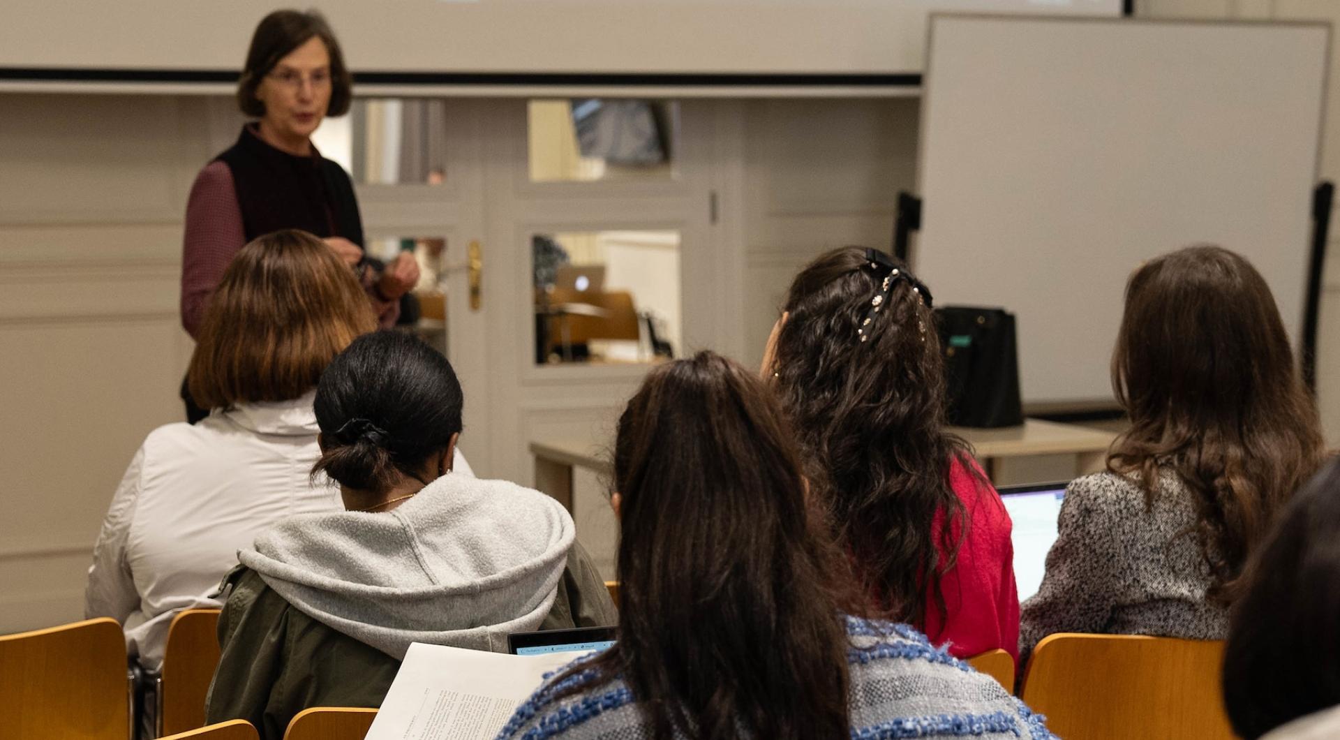 Susan Perry teaching advanced international human rights law