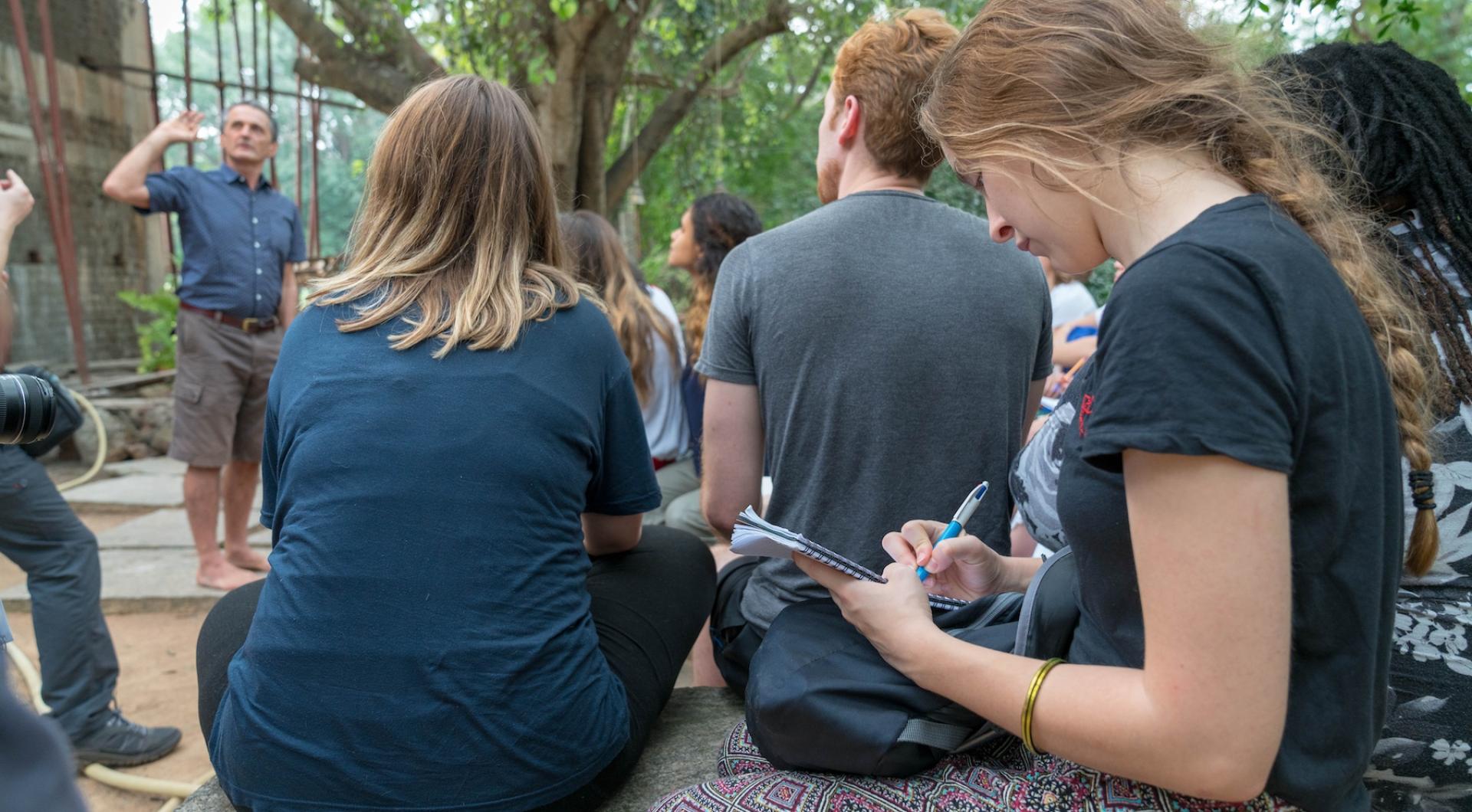 Taking notes on the India sustainability practicum