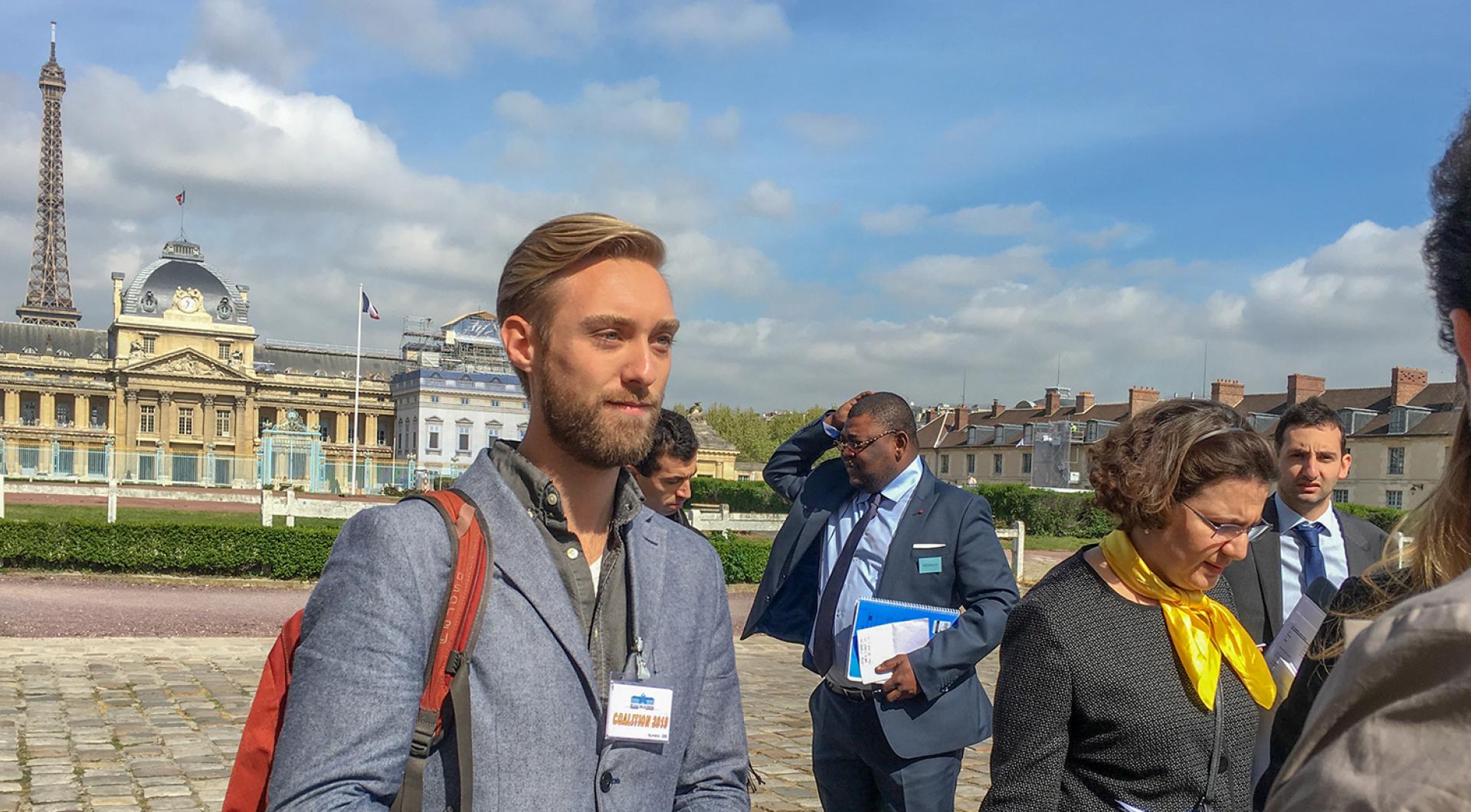AUP student participating in the Ecole de Guerre Practicum