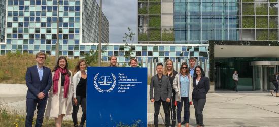 Students outside The Hague