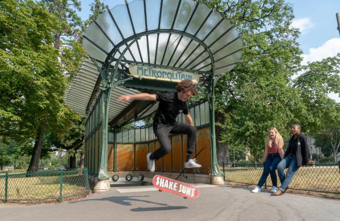 Skateboarding in Paris